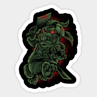 Monster Animals - Horror Axe Bunny Sticker